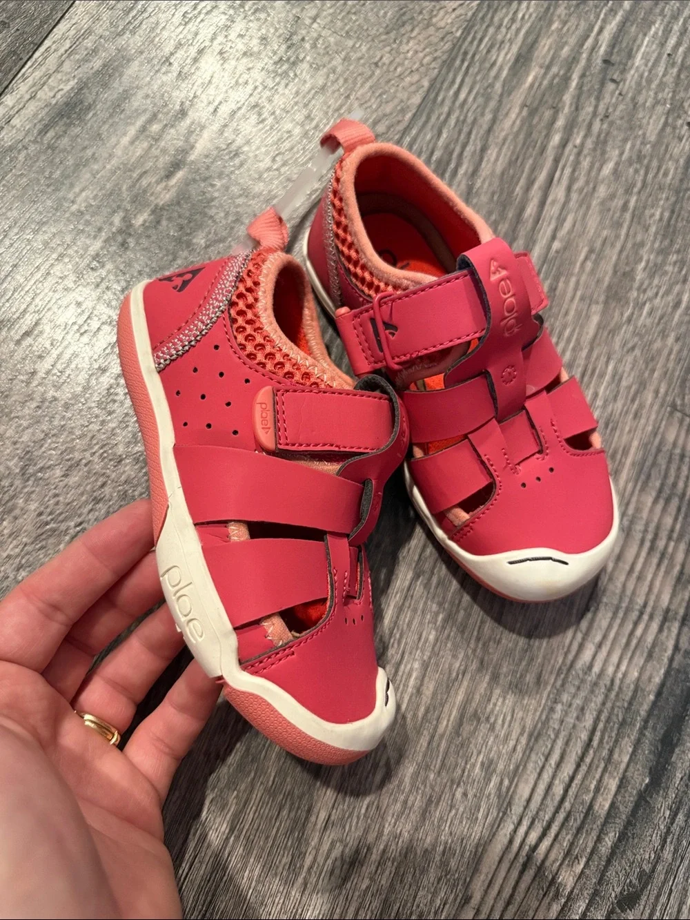 Plae Sam shoes sandals girls size 9 pink coral color new